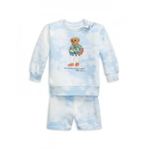 Boys Polo Bear Fleece Sweatshirt & Shorts Set - Baby