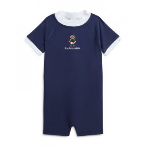 Boys Polo Bear Embroidered Rash Guard Shortall - Baby