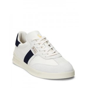 Mens Heritage Leather-Suede Sneakers