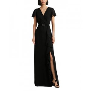 Belted Georgette Gown