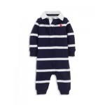 Boys Rugby Stripe Coverall - Baby