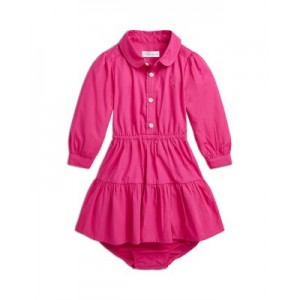 Girls Tiered Cotton Shirt Dress & Bloomer - Baby
