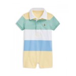 Boys Striped Cotton Jersey Rugby Shortall - Baby
