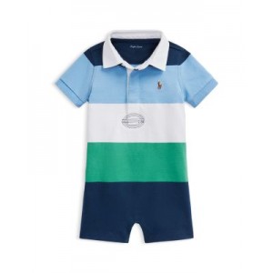 Boys Striped Cotton Jersey Rugby Shortall - Baby