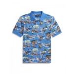 Boys Polo Bear Cotton Mesh Polo Shirt - Little Kid, Big Kid