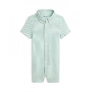 Boys Golf Knit Cotton Oxford Coverall - Baby
