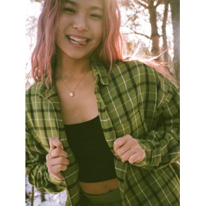 Chloe Kim Oversized Flannel Shirt