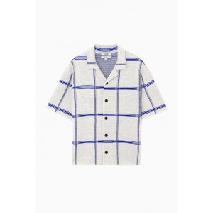 CHECKED KNITTED SHORT-SLEEVED SHIRT