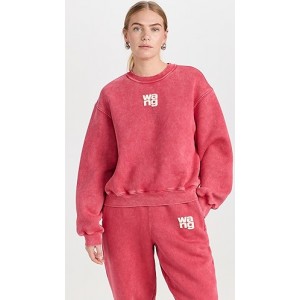 Essential Terry Crew Sweatshirt with Puff Paint Logo