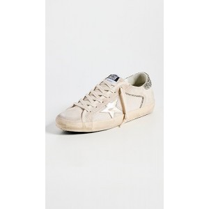 Super-Star Double Quarter with List Net and Suede Upper Laminated Star Glitter Heel Sneakers