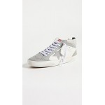 Mid Star Leather and Net Crystal Star Sneakers