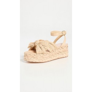 Gaby Pleated Bow Bow Braided Espadrilles