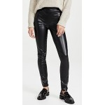 Nina Faux Leather Pull On Skinny Jeans