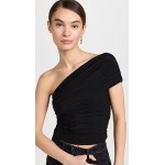 Drapey Jersey Ruched Strapless Top