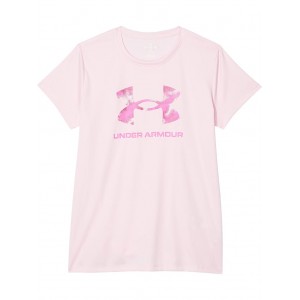 Tech Big Logo Short Sleeve T-Shirt (Big Kids) Pink Sugar/Charged Cherry/Rebel Pink