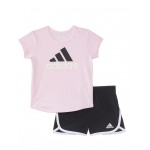 adidas Kids SS Essential Tee & Woven Short Set(Infant)