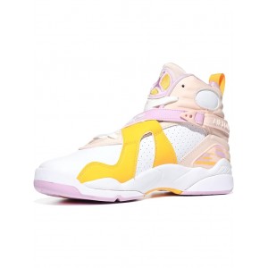Air Jordan 8 Retro (Big Kid) Orange Pearl/Light Arctic Pink/White/University