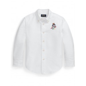 Polo Ralph Lauren Kids Polo Bear Cotton Oxford Shirt (Toddler/Little Kid)