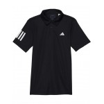 Club Tennis 3-Stripes Polo Shirt (Little Kids/Big Kids) Black
