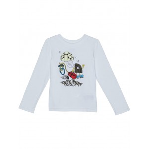 Long Sleeve Tri-Blend Graphic Tee (Toddler) TNF White Heather