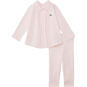 Long Sleeve Collared with Leggings PJ Giftset (Toddler) Flamingo Pink