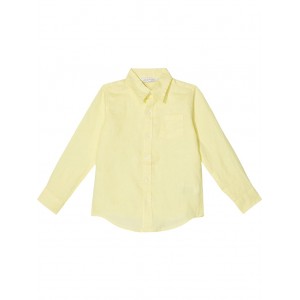 Linen Roll-Up Shirt (Toddler/Little Kids/Big Kids) Yellow