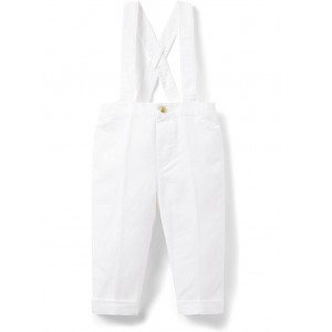 Linen Suspender Pants (Infant) White