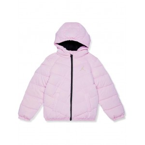 Shiny Chevron Quilting Jacket (Toddler/Little Kids) Pink Foam