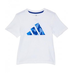 Short Sleeve Camo Logo - Tee (Toddler/Little Kids) White Bright/Blue