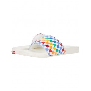 La Costa Slide-On (Big Kid) Checkerboard Rainbow/Marshmallow