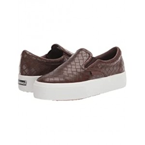 2306 Slip-On Woven Faux Leather Dark Brown