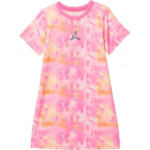 Essentials All Over Print Dress (Toddler/Little Kids) Pinksicle