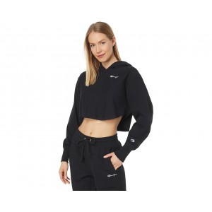 Champion Reverse Weave French Terry Crop Curve Hem Hoodie