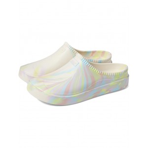 In/Out Bloom Marble Foam Clog Shaded White