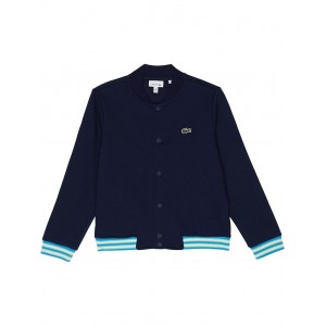 Long Sleeve Collared Button-Down Sweatshirt (Toddler/Little Kids/Big Kids) Navy Blue