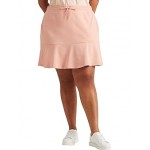 Plus Size French Terry Skirt Rose Tan