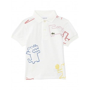 Lacoste Kids Short Sleeve Aop Tennis Play Croc Polo Shirt (Little Kid/Toddler/Big Kid)
