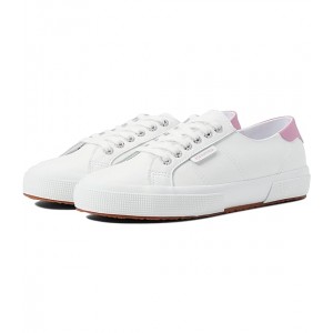 2750 - Nappa Heeltab White/Pink Mauve Leather
