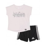 Graphic Tee & Mesh Shorts Set (Infant) Medium Pink