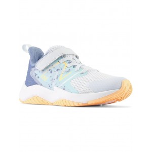 Rave Run v2 Bungee Lace with Hook-and-Loop Top Strap (Little Kid/Big Kid) Ice Blue/Bright Cyan