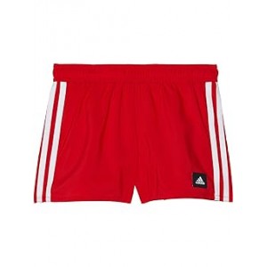 3-Stripes Swim Shorts (Little Kids/Big Kids) Better Scarlet/White