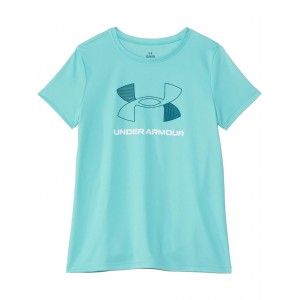 Tech Big Logo Short Sleeve T-Shirt (Big Kids) Radial Turquoise/White