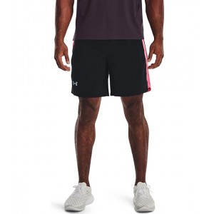 Launch Stretch Woven 7 Shorts Black/Pink Shock/Reflective