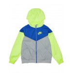 Sportswear Windrunner Hooded Jacket (Little Kids/Big Kids) Light Smoke Grey/Game Royal/Volt/Volt