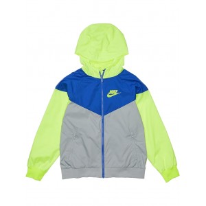 Sportswear Windrunner Hooded Jacket (Little Kids/Big Kids) Light Smoke Grey/Game Royal/Volt/Volt
