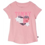 Tommy Heart Star Sequin Tee (Big Kids) Sea Pink