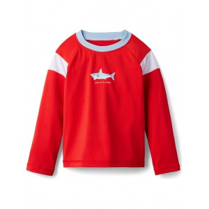 Long Sleeve Rashguard Top (Toddler/Little Kids/Big Kids) Red