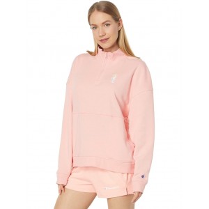 Campus French Terry 1/4 Zip Pink Star