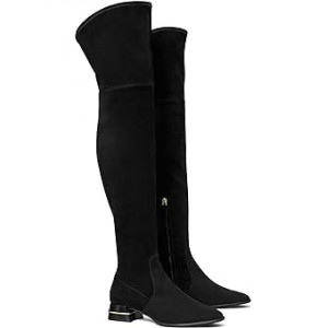 Multi Logo Stretch Over-the-Knee Boot Perfect Black