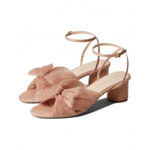 Dahlia Pleated Knot Mule with Ankle Strap Beauty